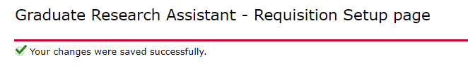 Screenshot: Notification "Your changes were saved successfully"