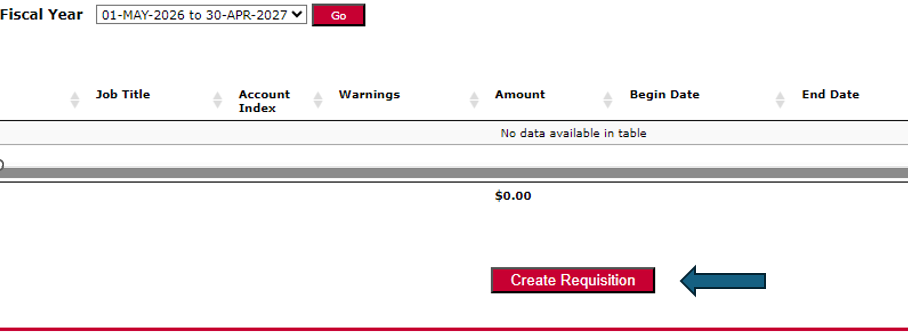 Click on Create Requisition at the bottom of the page