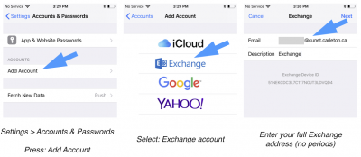 iOS add Exchange account.1