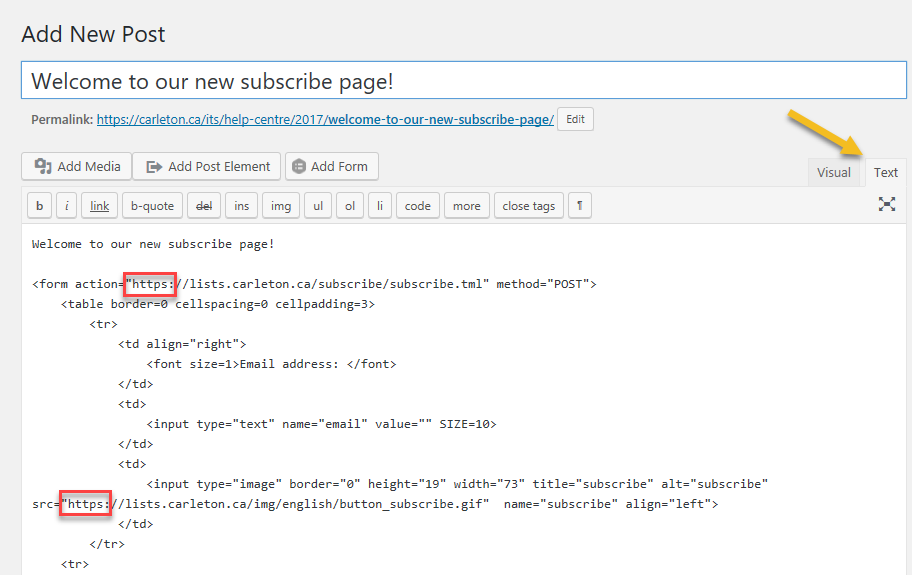 Create A Subscribe Webpage - Help Centre