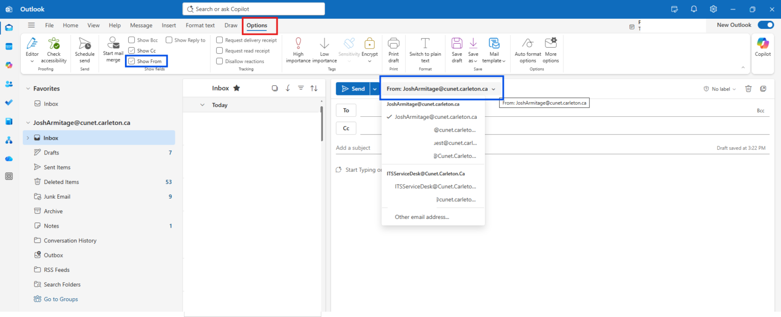 Accessing a Shared Mailbox in 