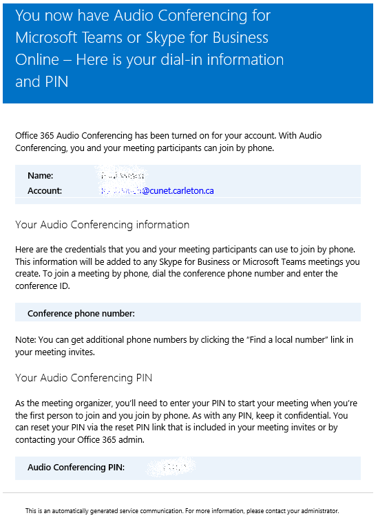 Teams Audio Conferencing Teams