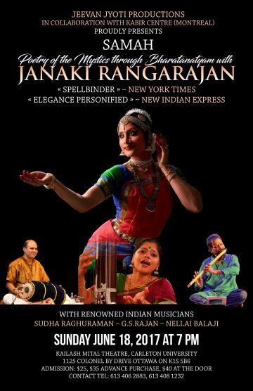SAMAH: Poetry of the Mystics through Bharatanatyam with JANAKI ...