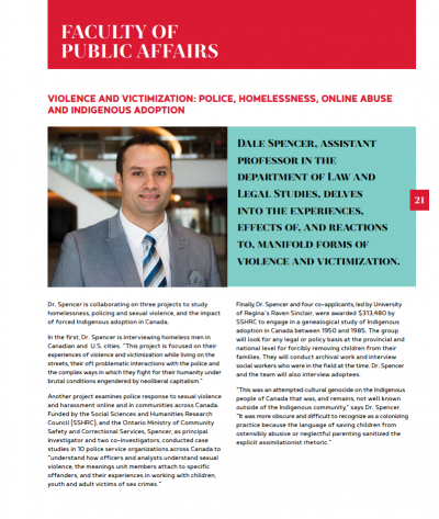 article snapshot of the spotlight on Prof. Spencer