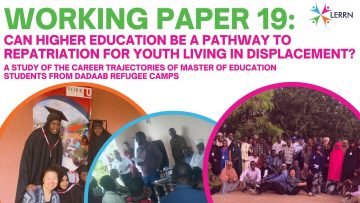 Thumbnail for: Working Paper 19: Can Higher Education be a Pathway to Repatriation for Youth Living in Displacement