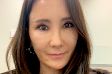 Hyounjeong looking at the camera