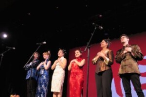 Chinese singing group on the stage