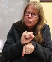 ASL sign for "work hard"