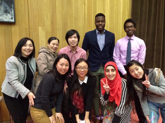 Group of speech contestants