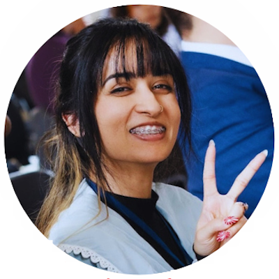 Mala giving the peace sign!