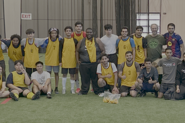 Team photo in field house