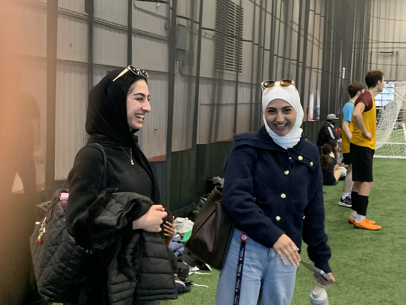 Two super fans arrive