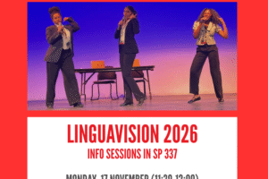 Have you heard? Linguavision 2026 Info sessions: 17 November (11:30-12:00) and 18 Novembver (2:30-3:00)