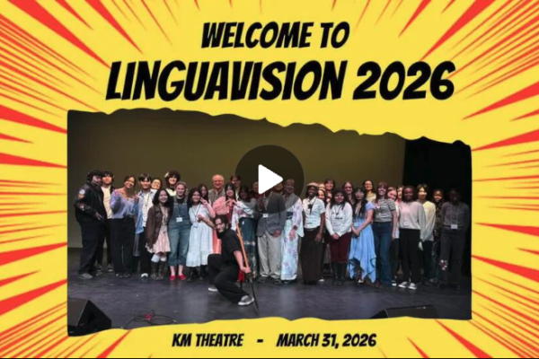 Welcome to Linguavision 2026. Photo of group on stage.