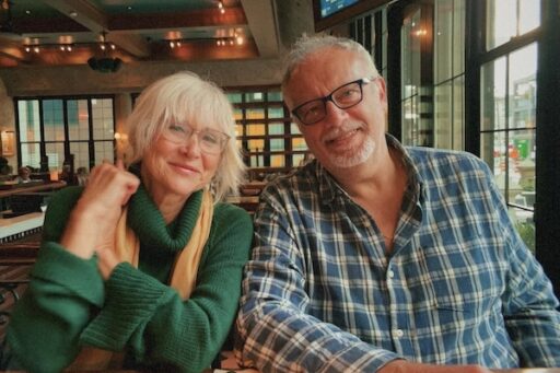Arianna and Stefano in a pub in Victoria, BC