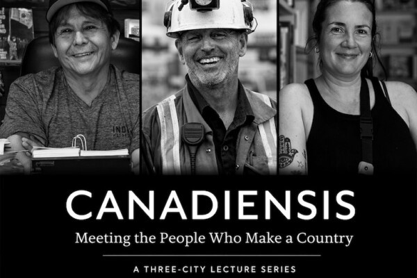 Canadiensis three city tour poster shows 3 people they interviewed