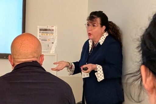 Janett presents to group.