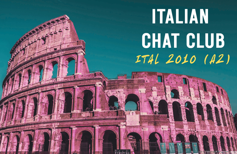 Italian Chat Club (ITAL 2010) A2 superimposed on the Colosseum