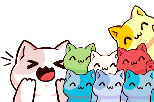 Group of language cats huddled together