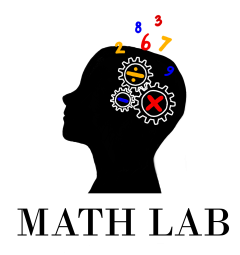 MathLab Logo — A head with gears and number representing math cognition