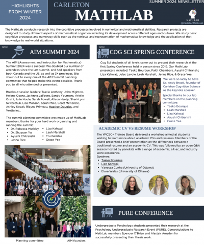 First page of newsletter