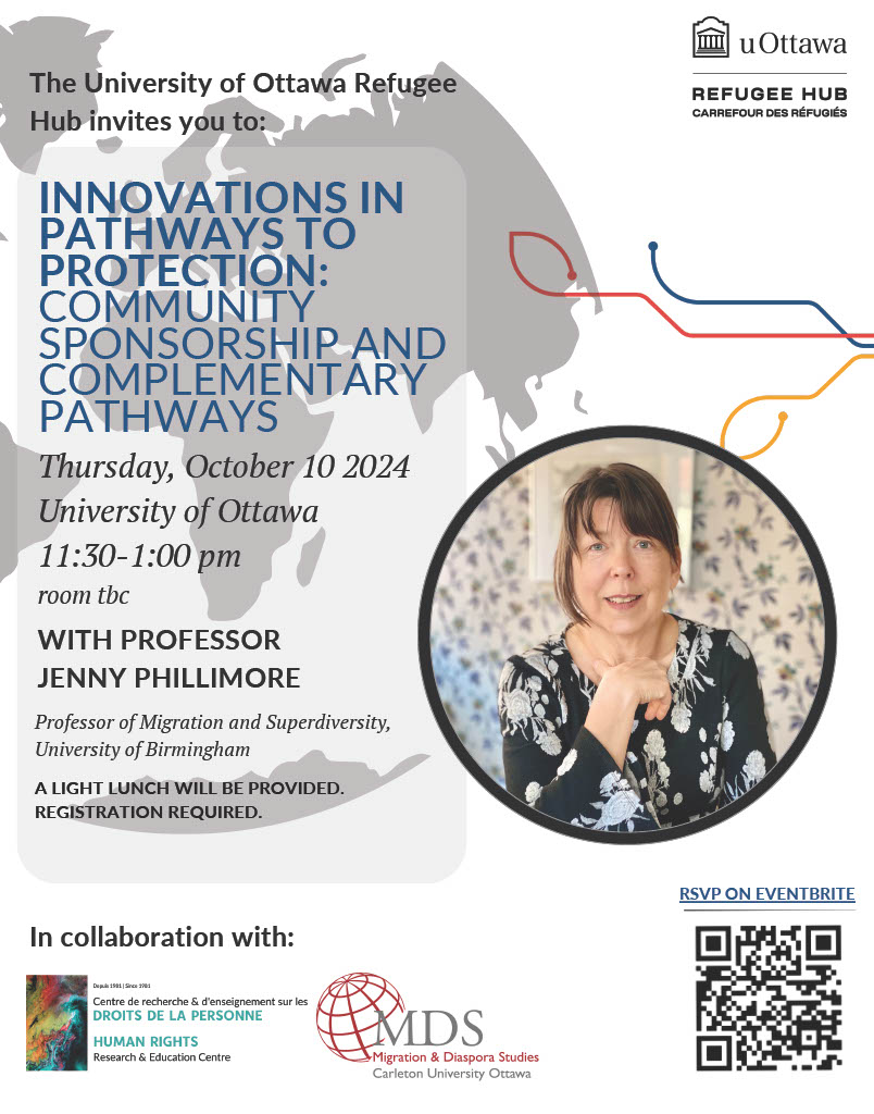Special Guest Lecture: Innovations in Pathways to Protection, Jenny Phillimore, Professor of Migration and Superdiversity, University of Birmingham