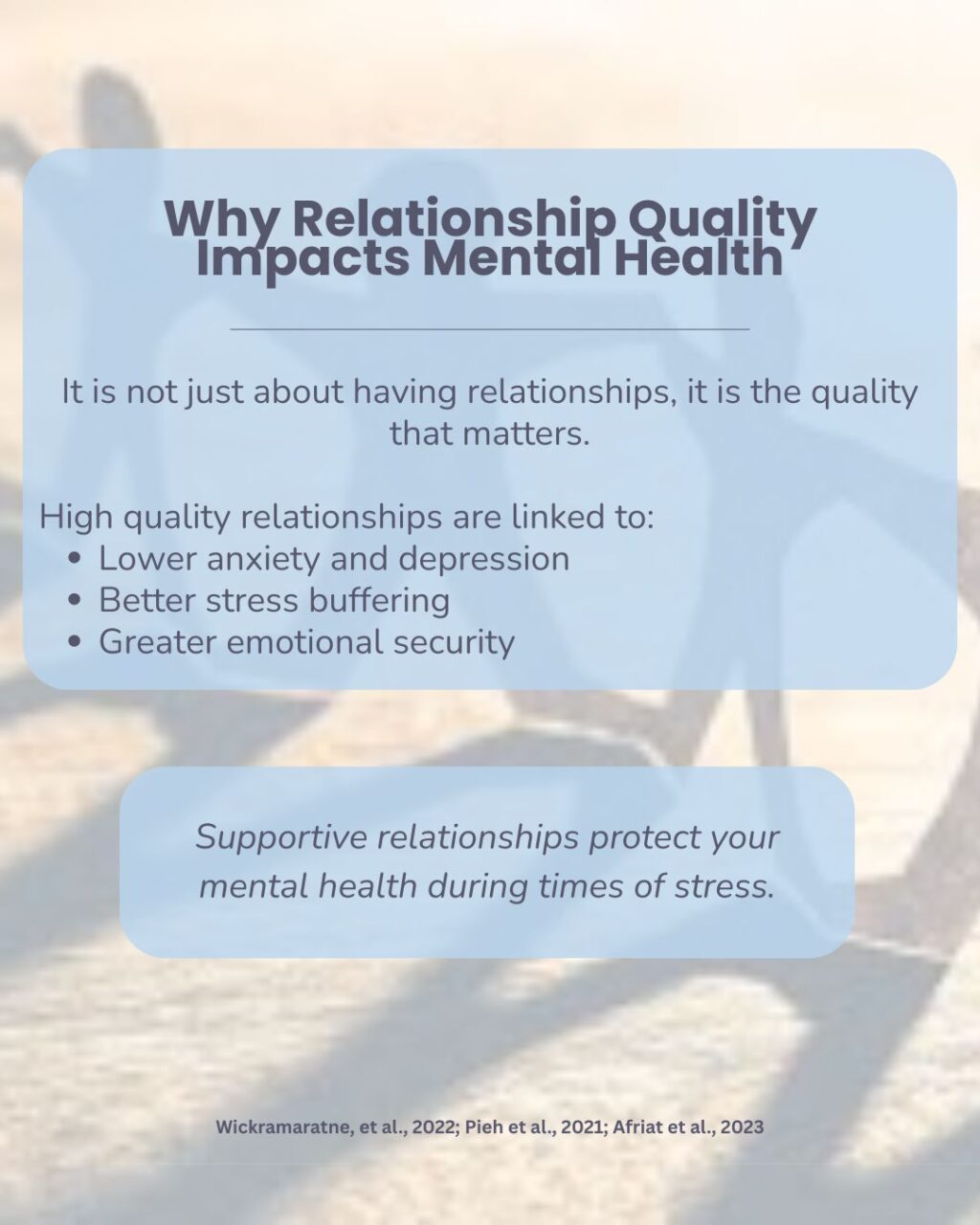 Why relationship quality impactd mental health