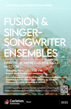 Fusion & Singer Songwriter Ensembles concert poster