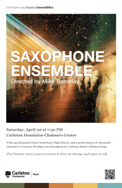 Winter 2023 Saxophone Ensemble poster