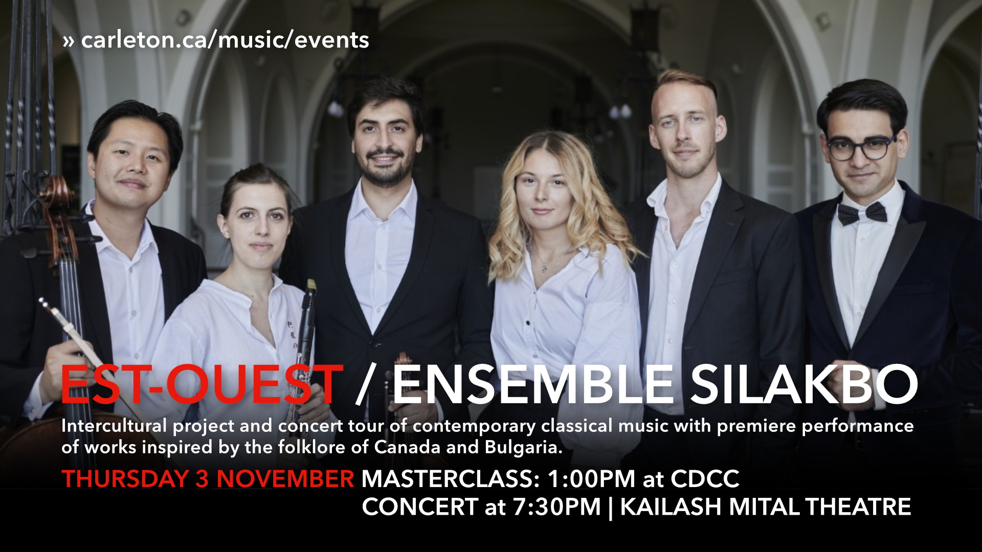 Poster for Masterclass with Ensemble Silakbo