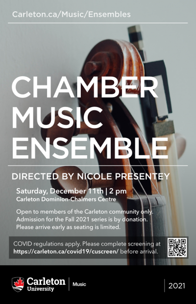 Chamber Music end of term concert poster
