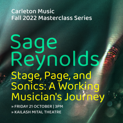 Sage Reynolds: Stage, Page and Sonics. A working Musician's Journey.
