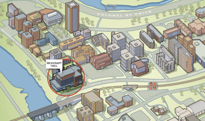 Map showing the location of Richcraft Hall