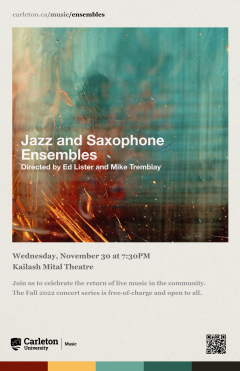 Poster for Jazz and Saxophone Ensembles concert