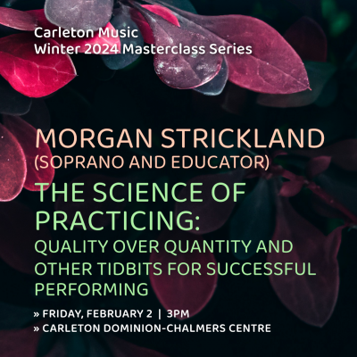 Poster for Morgan Strickland Masterclass