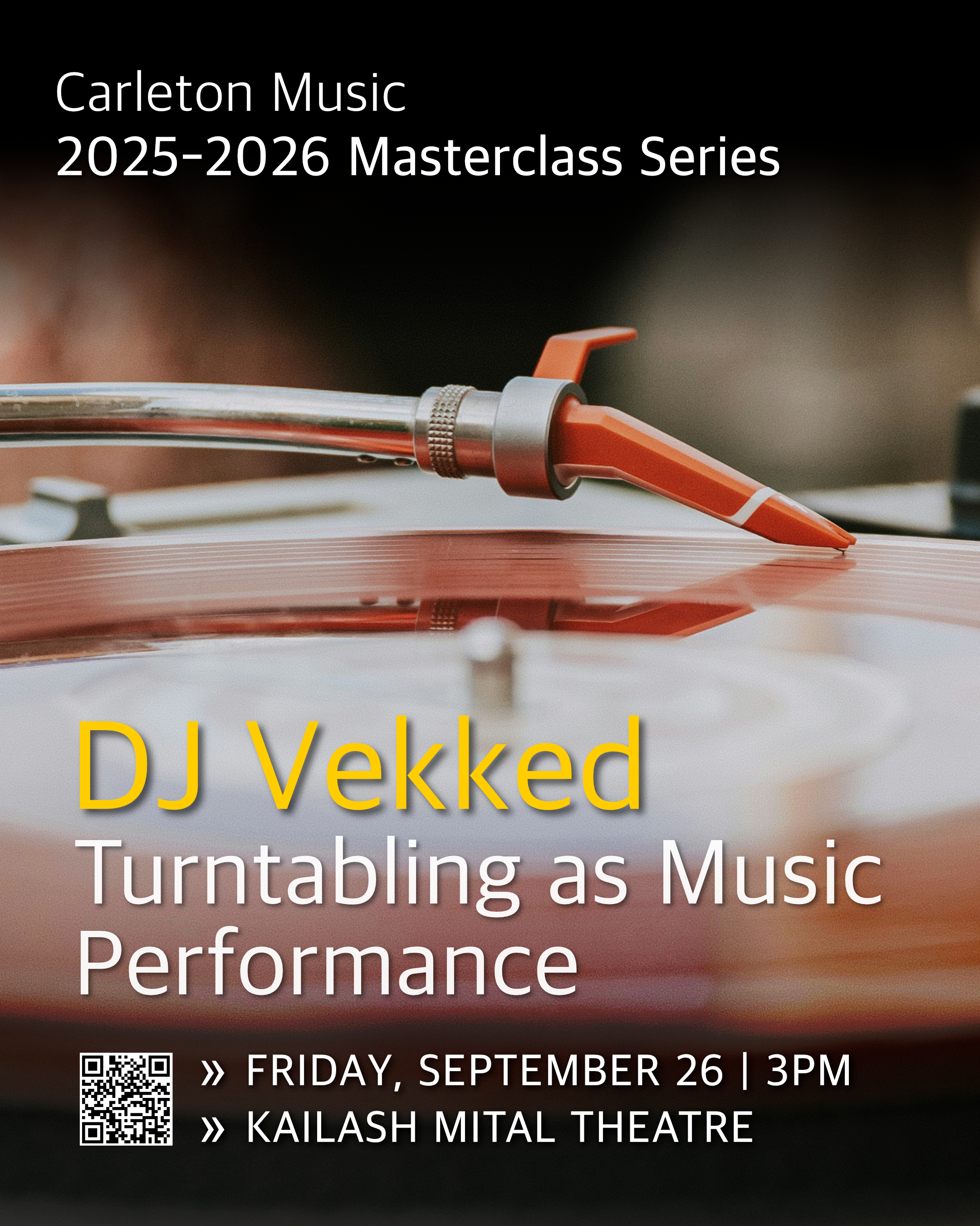 Poster for DJ Vekked Masterclass