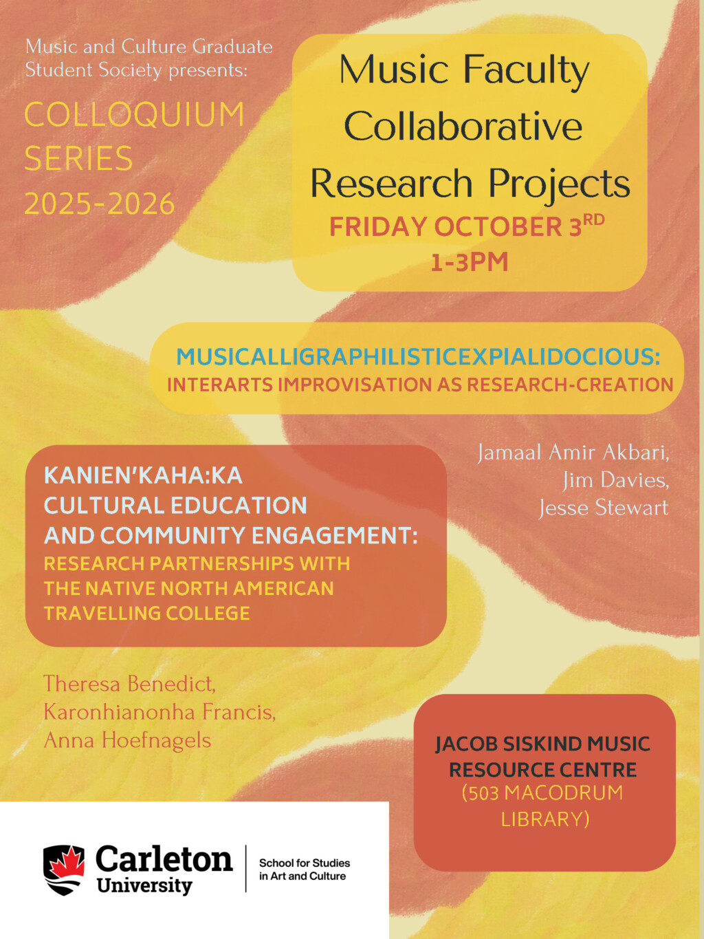 poster for music colloquium