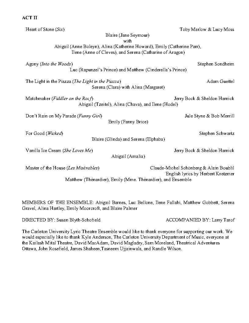 Lyric Theatre Program Page 2