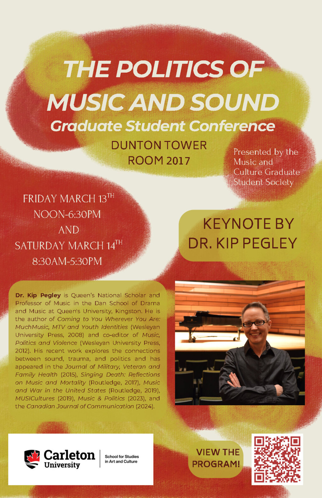 Dr. Kip Pegley, Professor of Music in the Dan School of Drama and Music at Queen's University, Kingston. 