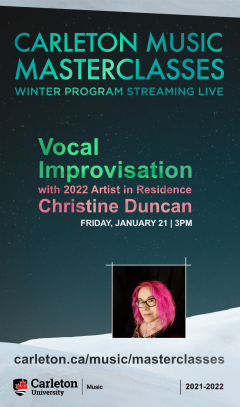 Poster for Masterclass with Christine Duncan