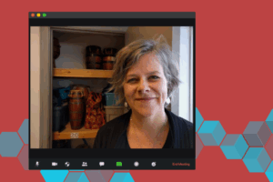 Kathy Armstrong in Zoom window