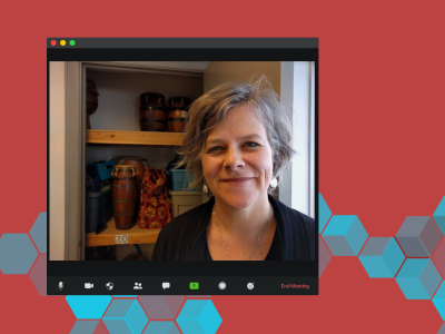 Kathy Armstrong in Zoom window