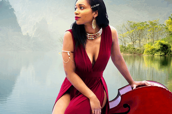 Angelique Francis with acoustic bass