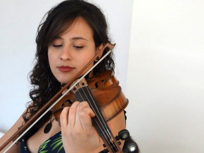 Photo of Sonia with violin