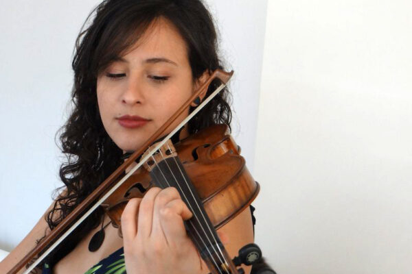 Photo of Sonia with violin