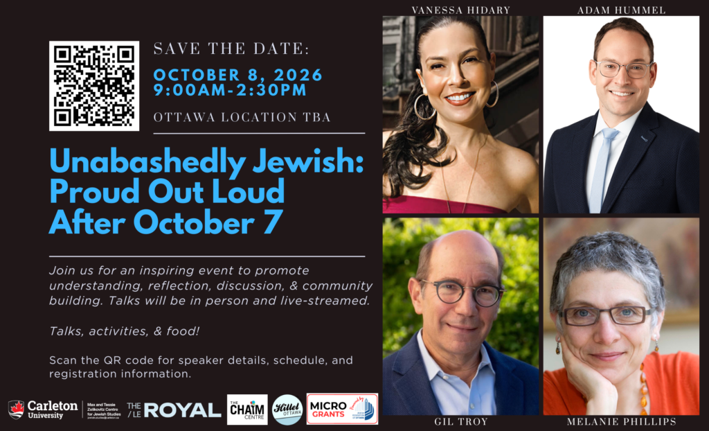 Unabashedly Jewish talk on October 8th
