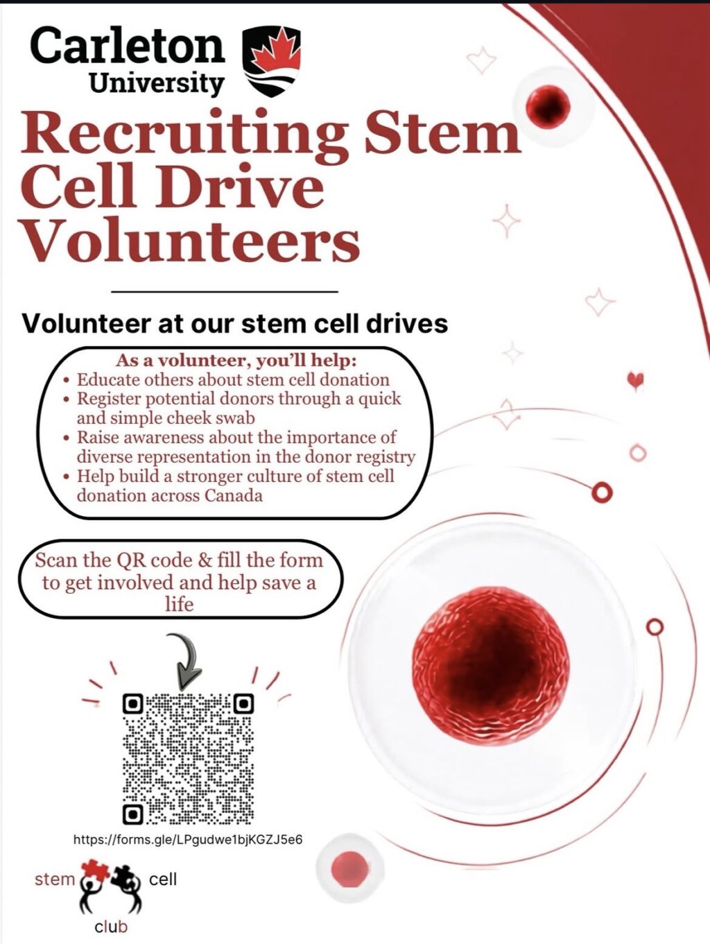 Overview of what volunteering at the drive entails and QR code to sign up