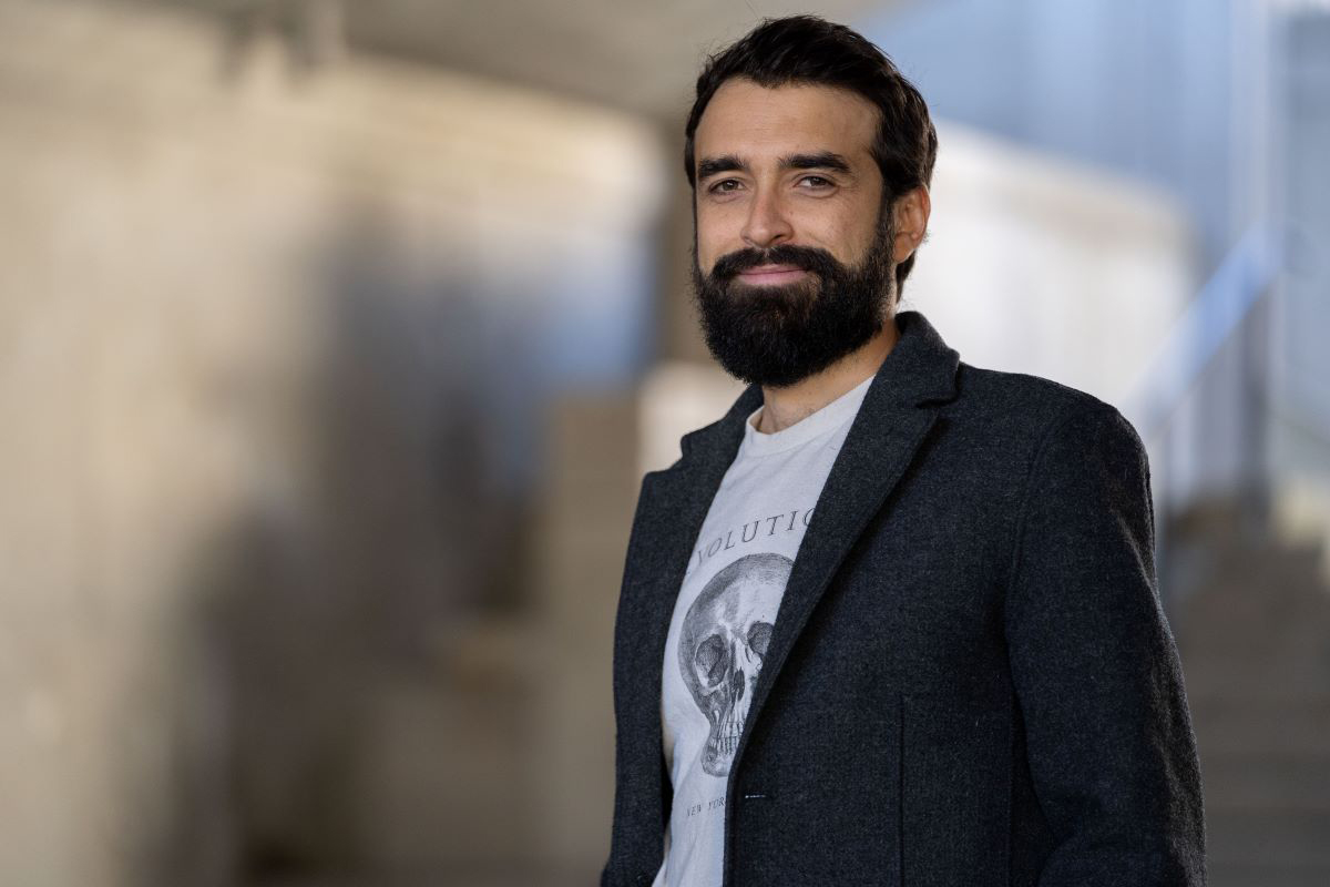 A photo of 3XMAG founder Pablo Arzate, using drones to detect unexploded ordinances in the Mer Bleue Bog.