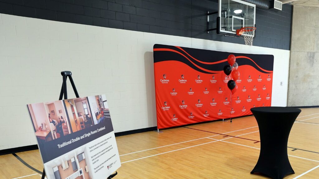The basketball court in Rideau House. 