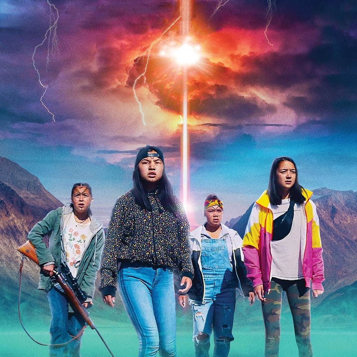 Poster for Inuit horror film Slash/Back (2022) by Nyla Innuksuk — Indigenous girls battle aliens, defying horror stereotypes.